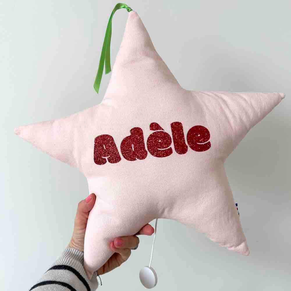 Coussin étoile personnalisé musical