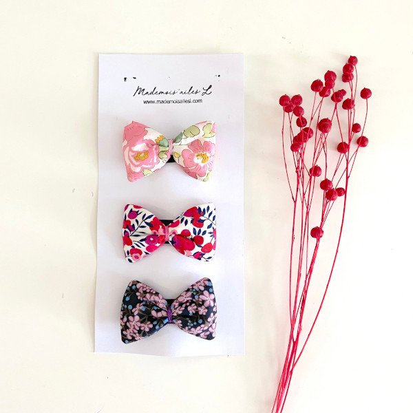 Lot de barrettes cheveux liberty our enfant