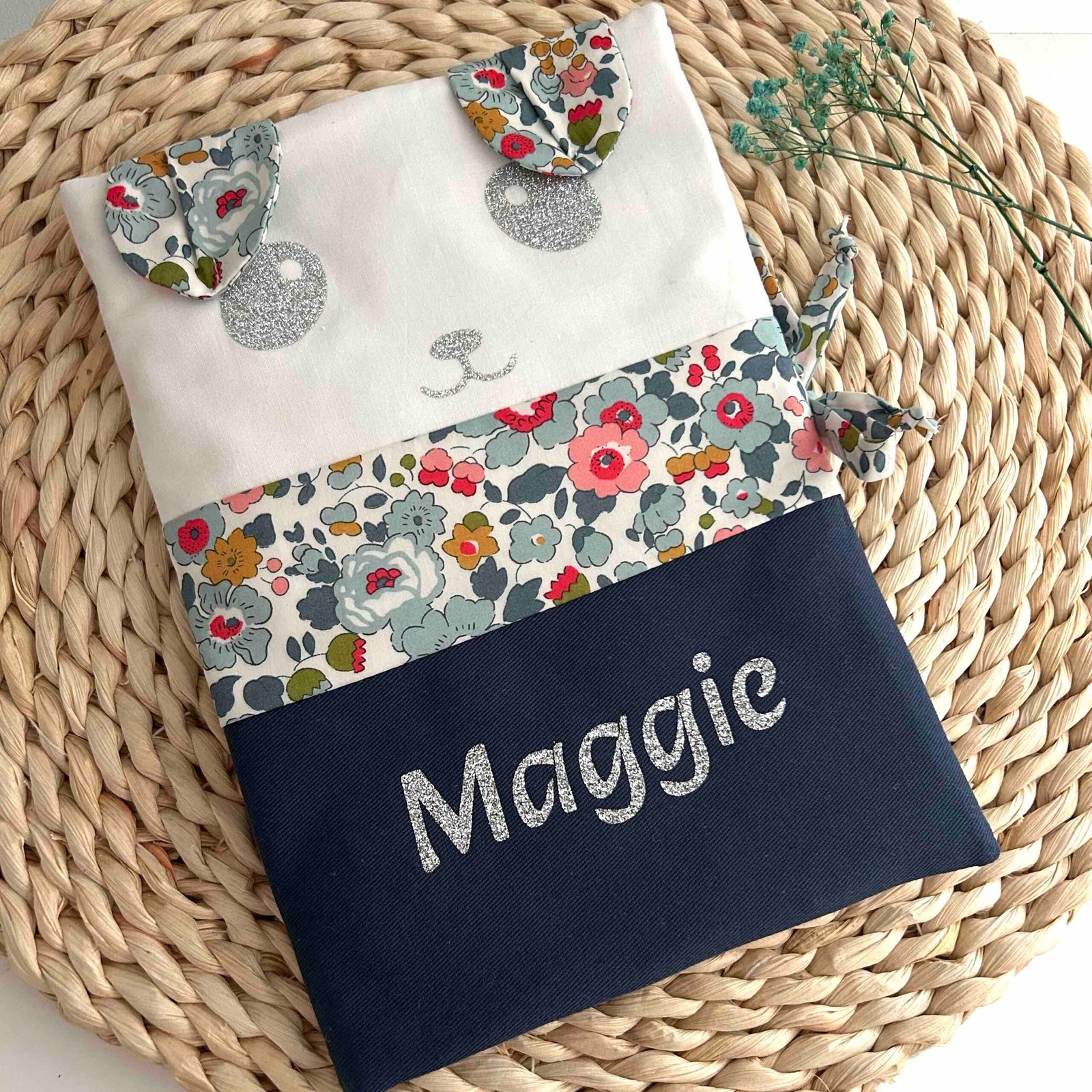 Protège carnet de santé panda personnalisé