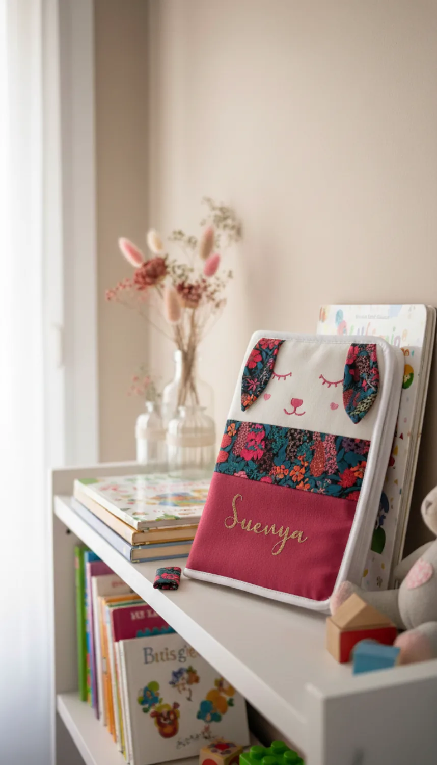 Protège carnet de santé personnalisé lapin
