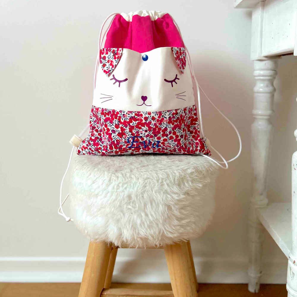 Sac à dos chat liberty wiltsire rouge