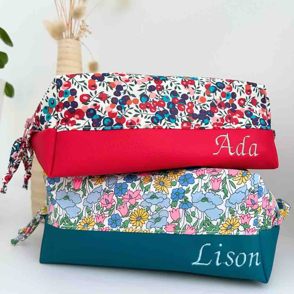 Trousse double compartiment personnalisée