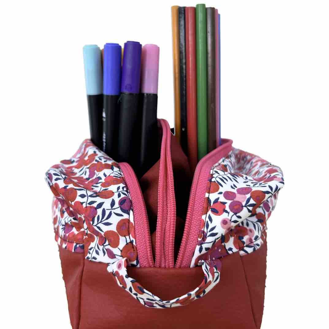 Trousse double wiltshire rouge
