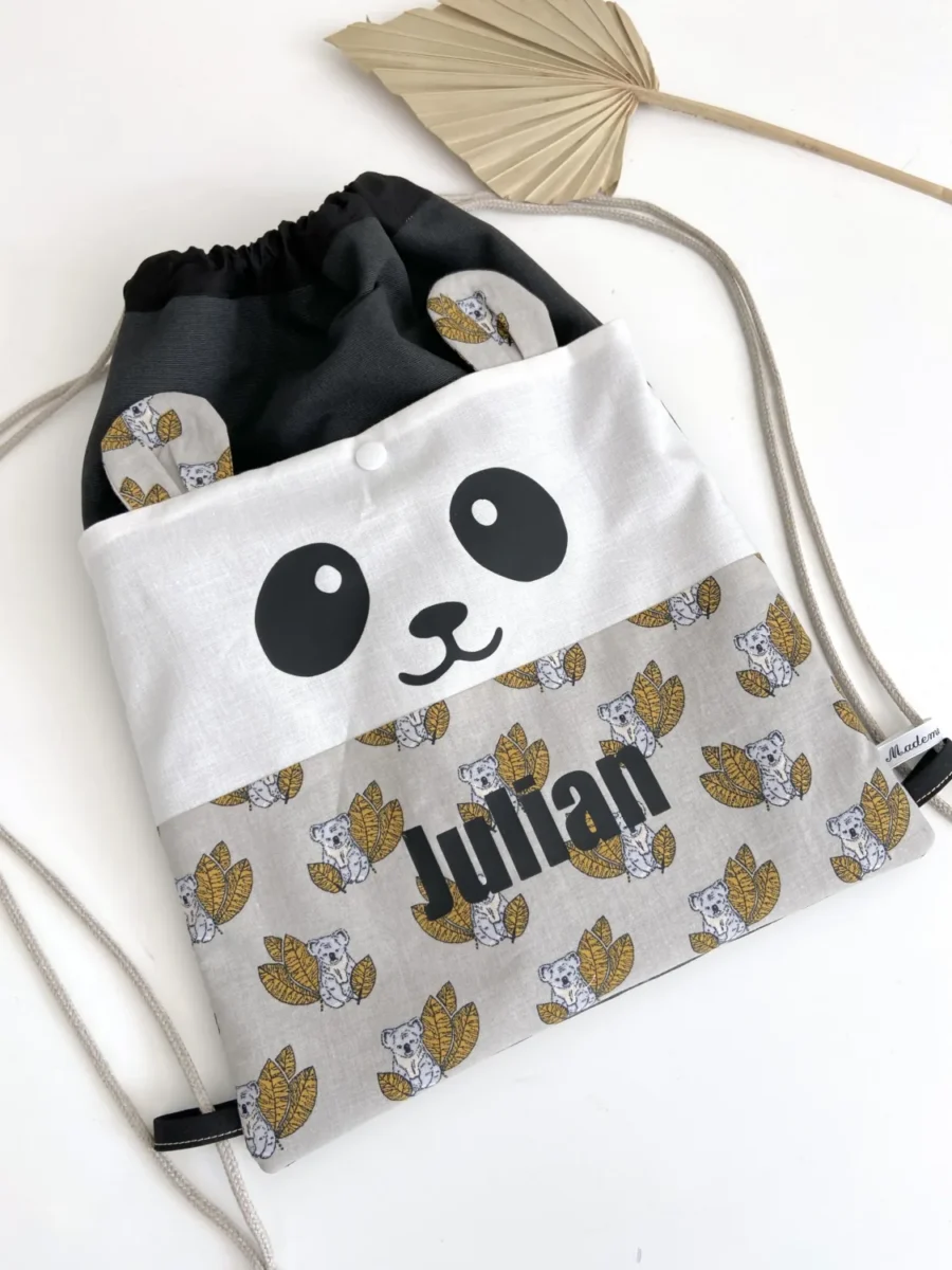 Sac personnalisé prénom crèche panda