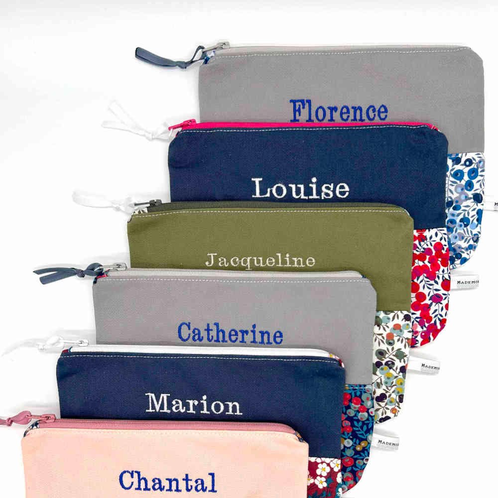 Pochette liberty brodée
