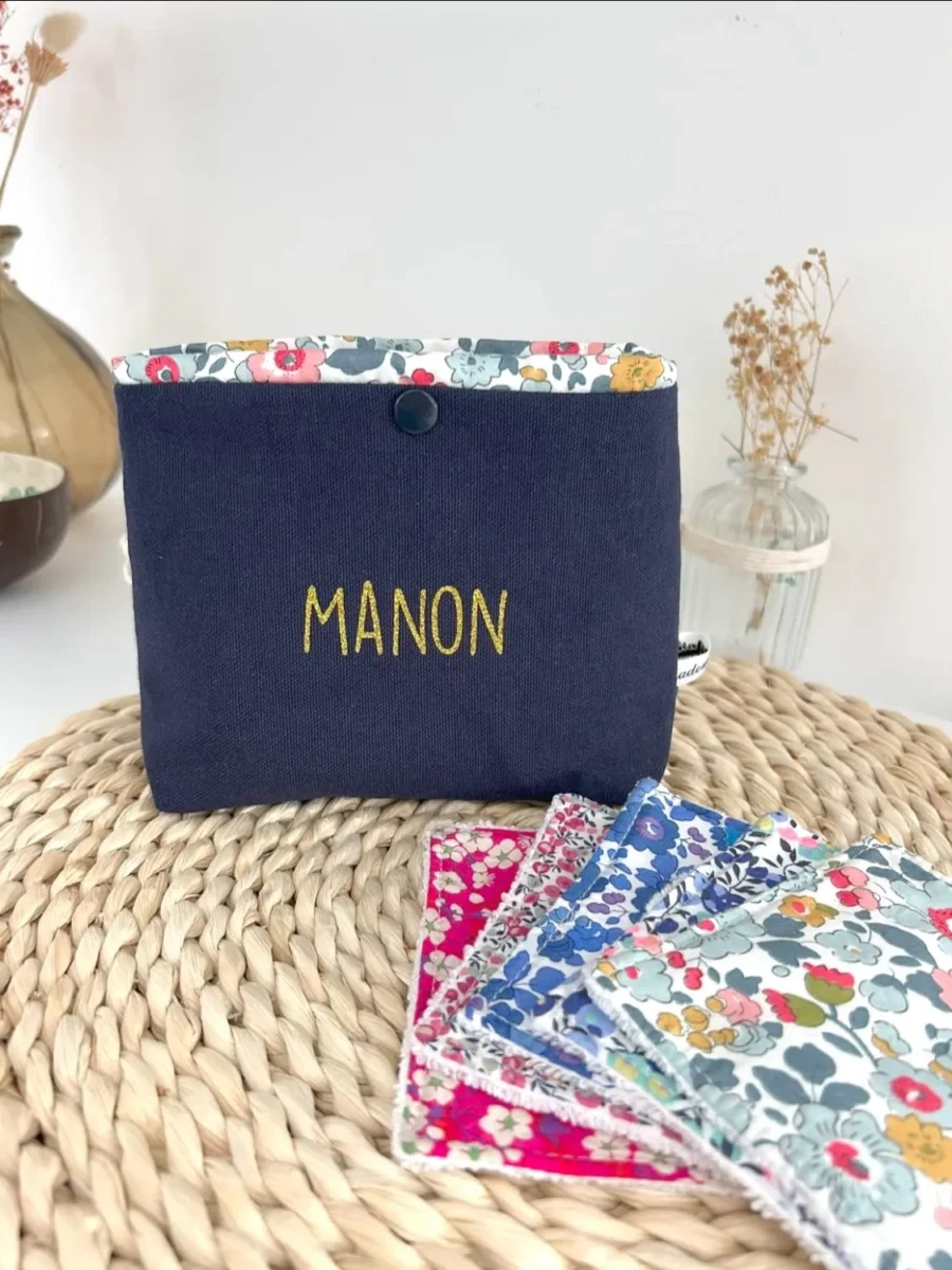 Pochette personnalisée et ses lingettes lavables