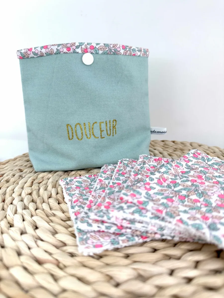 Pochette personnalisée et ses lingettes lavables