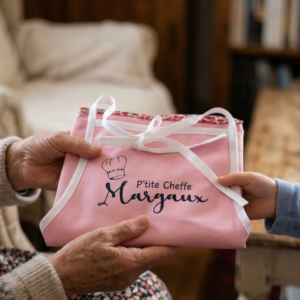 Cadeau enfant personnalisé, tablier de cuisine