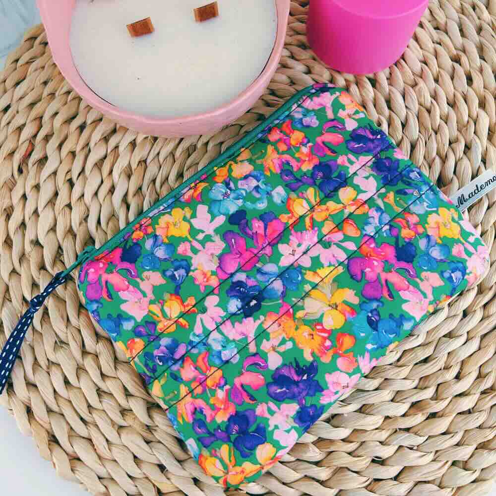 Pochette matelassée liberty petit format