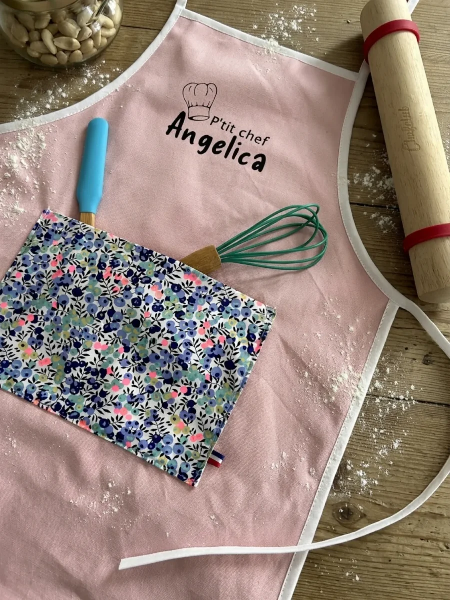 Tablier de cuisine personnalisé fille