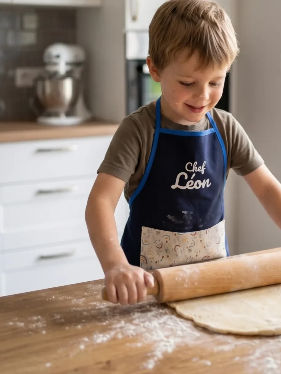 Tablier de cuisine personnalisé garçon