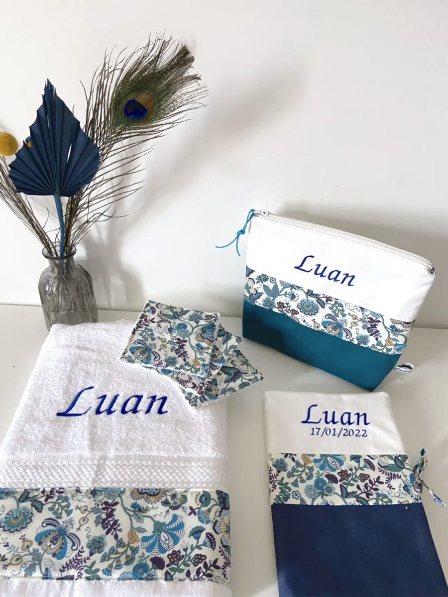 Coffret bain garçon brodé