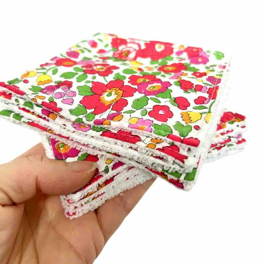 Lingettes lavables bébé betsy rouge