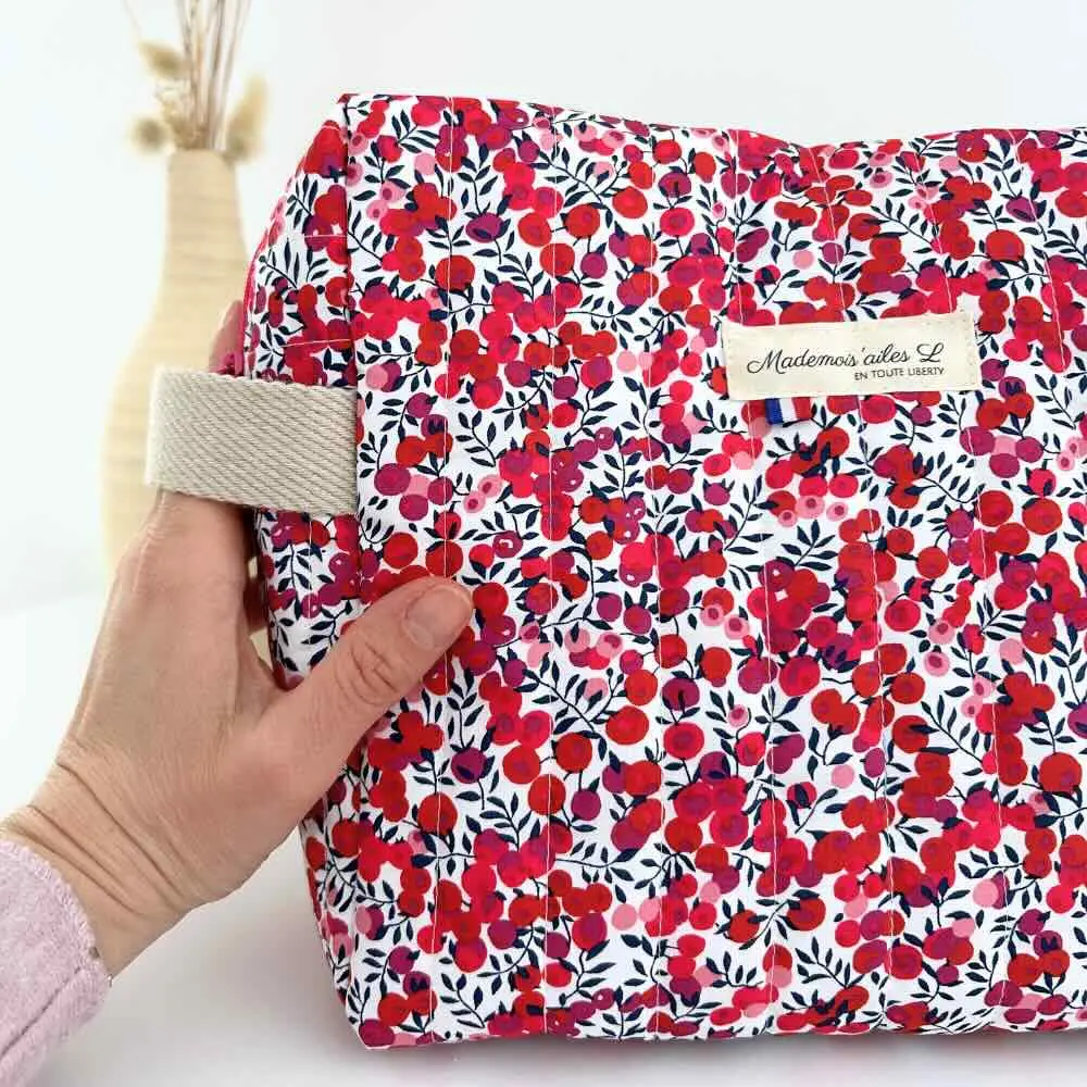 Trousse de toilette matelassée Liberty grand format