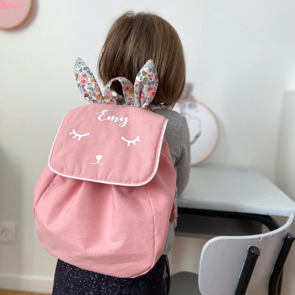Sac à dos lapin rose