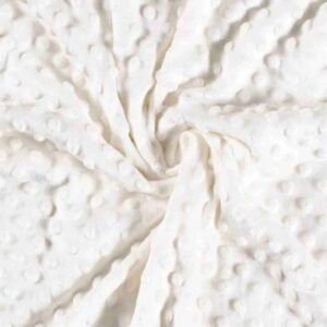 Tissu jersey minky blanc cassé