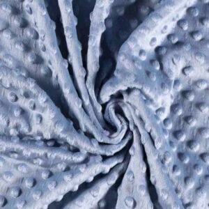 Tissu jersey minky bleu