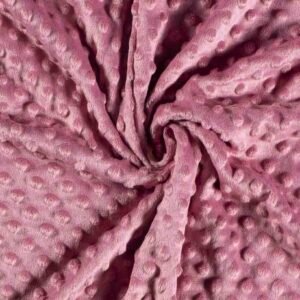Tissu jersey minky vieux rose
