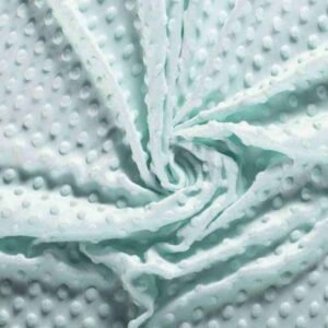 Tissu jersey minky vert d'eau