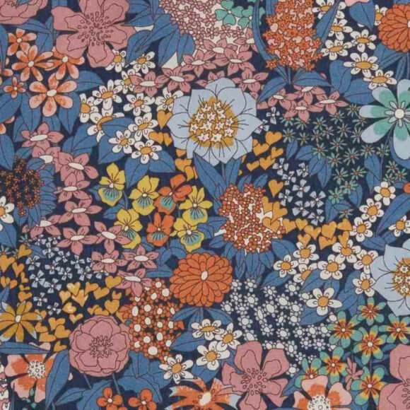 Tissu liberty ciara bleu