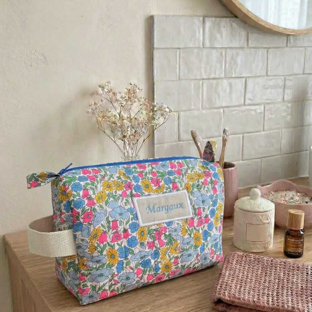 Trousse de toilette matelassée liberty Poppy Daisy