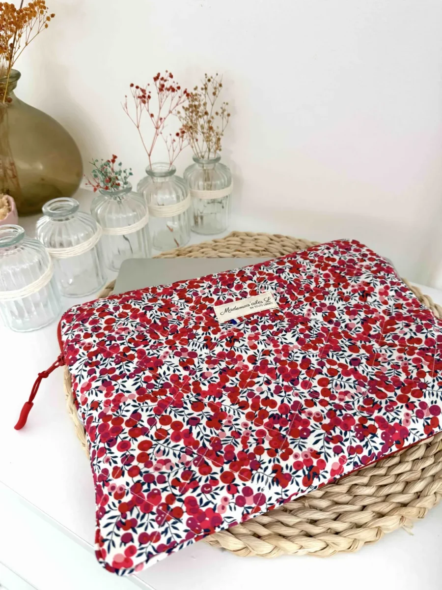 Pochette ordinateur liberty wiltshire rouge