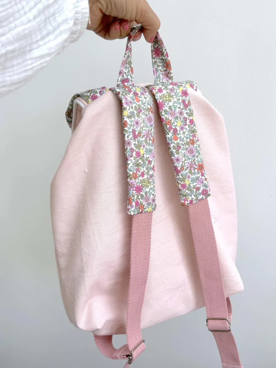 Sac personnalisé prénom sergé de coton et motif liberty