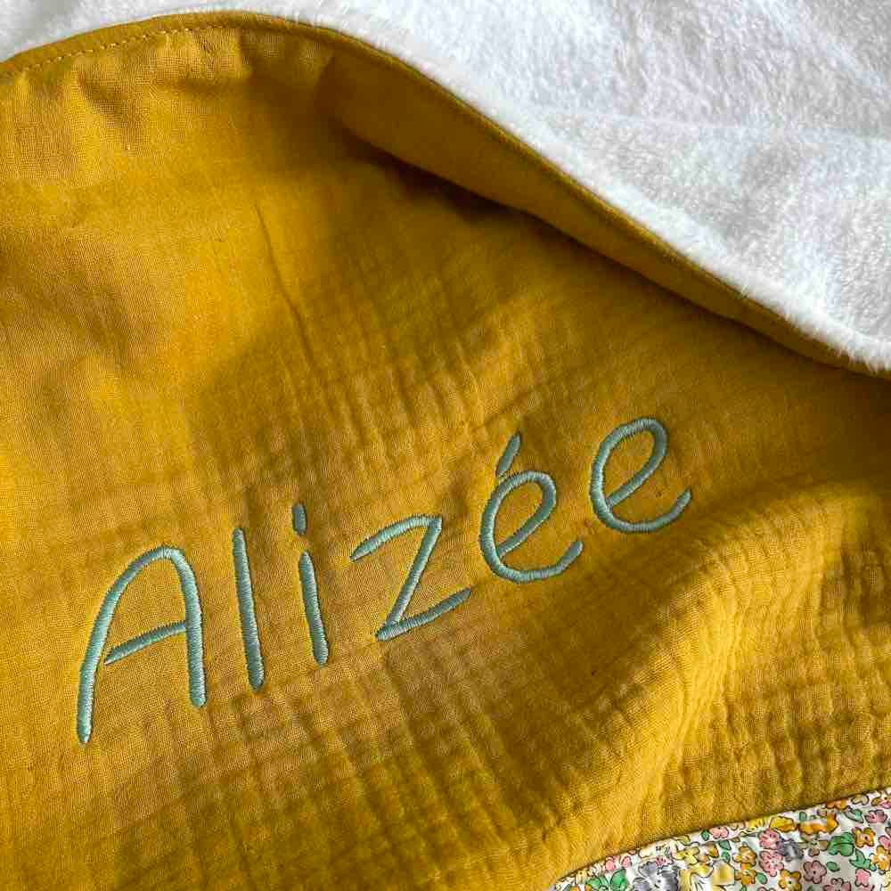 Couverture bébé liberty et gaze de coton