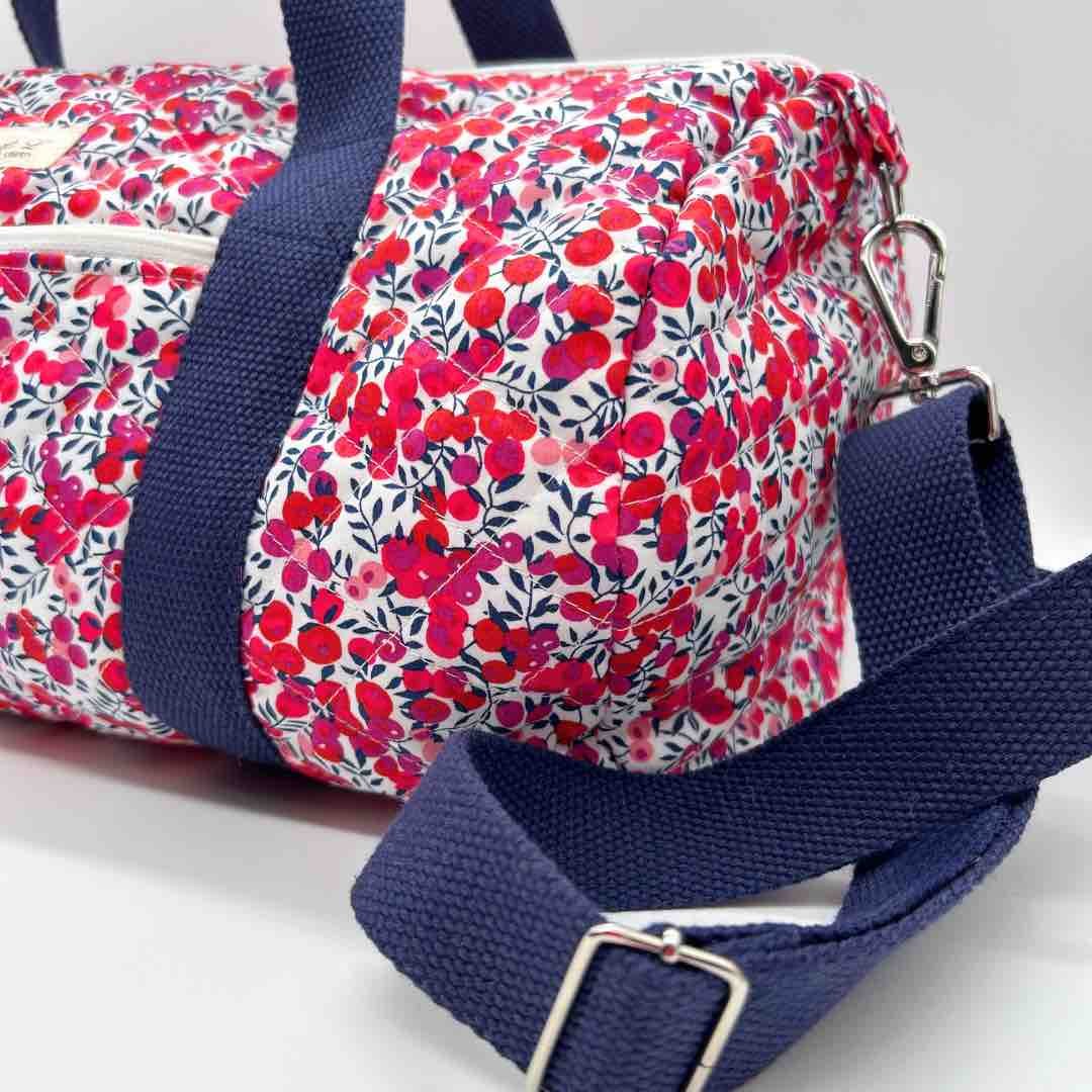 Sac polochon liberty Wiltshire rouge