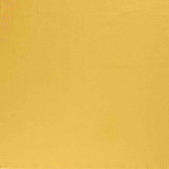 Triple gaze de coton jaune moutarde