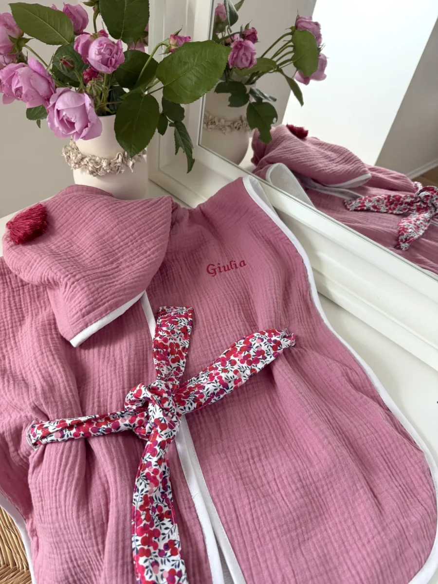 Poncho de bain bébé prénom brodé