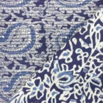 Double face floral bleu